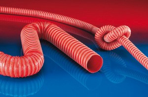 德国NORRES-红色硅胶玻纤管,阻燃,吸料,集尘,钢丝加强,高温,排风,食品,排静电,260度/SIL 2